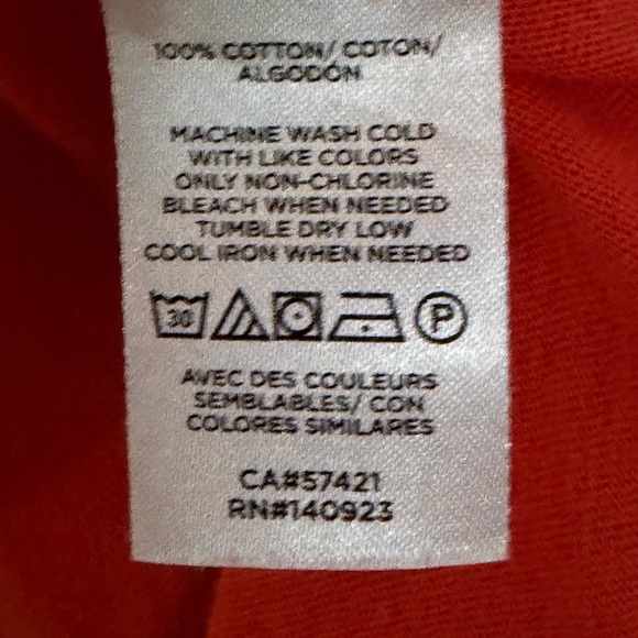 LOFT Red/Orange Lace Trim top Size Small - Picture 6 of 6